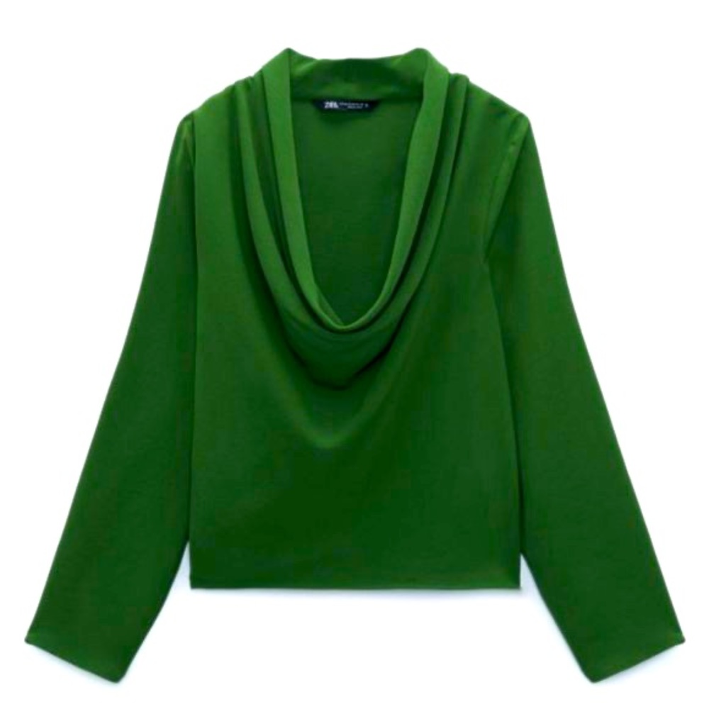 Zara flowy neckline blouse